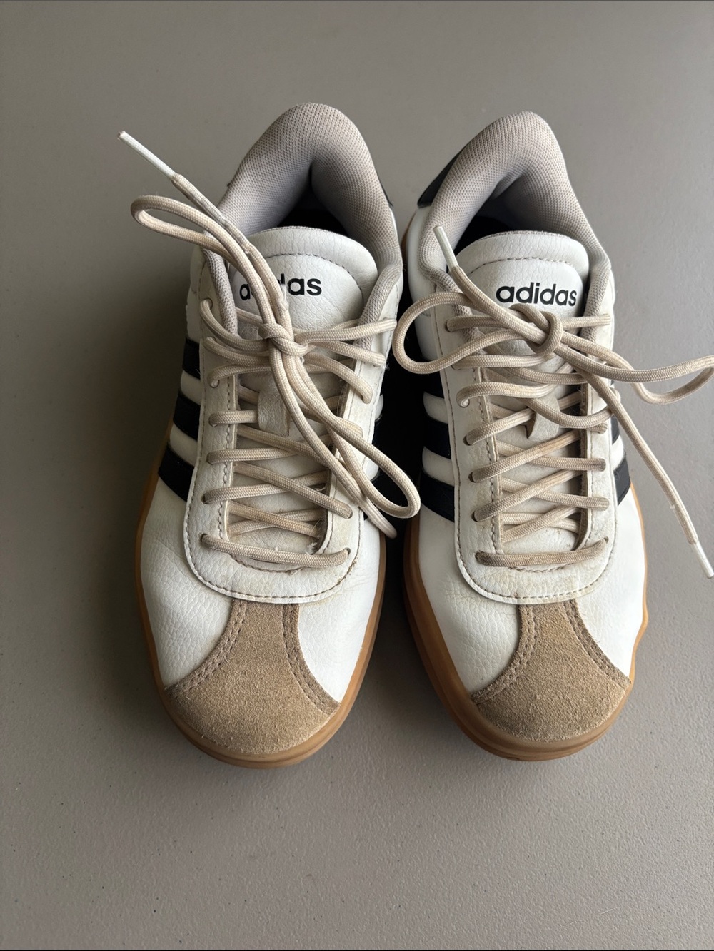 Adidas Women's Vl Court Bold Sneaker tennis shoe leather upper Sz 5 platform - Picture 4 of 6